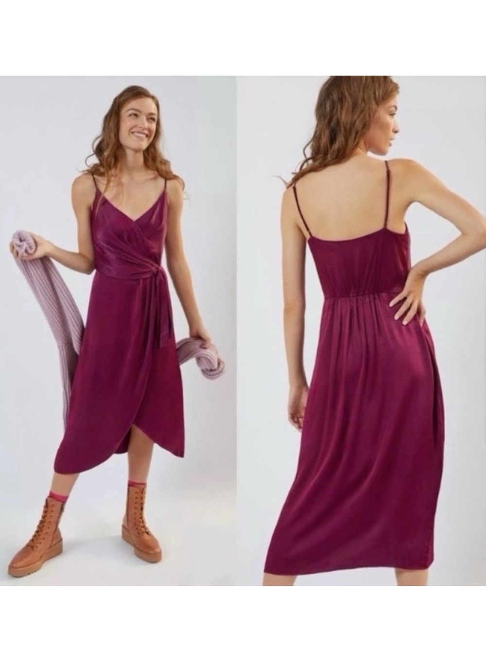 Anthropologie Giverny Midi Slip Dress - Picture 2 of 8